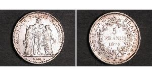 5 Franc Tercera República Francesa (1870-1940)  Plata 