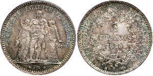 5 Franc Tercera República Francesa (1870-1940)  Plata 
