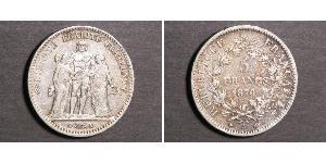 5 Franc Tercera República Francesa (1870-1940)  Plata 