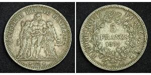 5 Franc Tercera República Francesa (1870-1940)  Plata 