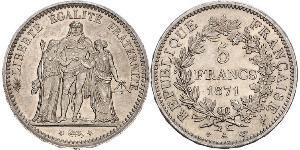 5 Franc Tercera República Francesa (1870-1940)  Plata 