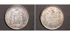 5 Franc Tercera República Francesa (1870-1940)  Plata 