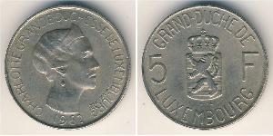 5 Franc Lussemburgo Rame/Nichel 