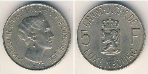 5 Franc Lussemburgo Rame/Nichel 