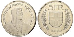 5 Franc Svizzera Rame/Nichel 