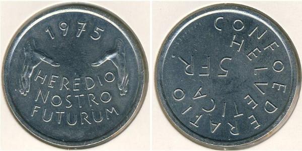 5 Franc Svizzera Rame/Nichel 
