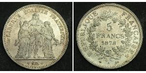 5 Franc Dritte Französische Republik (1870-1940)  Silber 