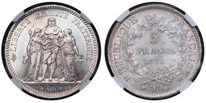 5 Franc Dritte Französische Republik (1870-1940)  Silber 
