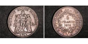 5 Franc Dritte Französische Republik (1870-1940)  Silber 