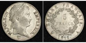 5 Franc Erstes Kaiserreich (1804-1814) Silber Napoleon Bonaparte(1769 - 1821)