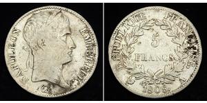 5 Franc Erstes Kaiserreich (1804-1814) Silber Napoleon Bonaparte(1769 - 1821)