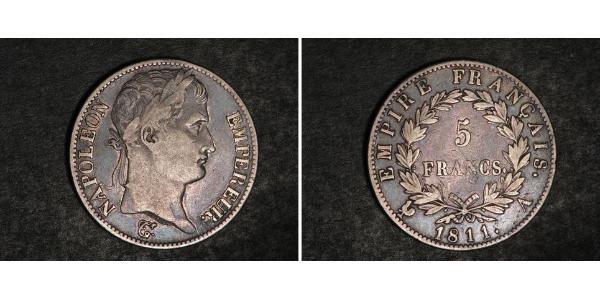 5 Franc Erstes Kaiserreich (1804-1814) Silber Napoleon Bonaparte(1769 - 1821)