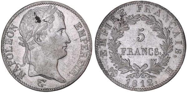 5 Franc Erstes Kaiserreich (1804-1814) Silber Napoleon Bonaparte(1769 - 1821)