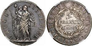 5 Franc Italian city-states Silber 