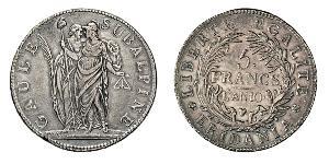 5 Franc Italian city-states Silber 