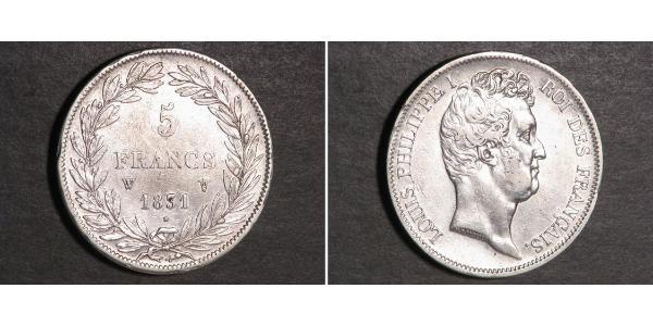 5 Franc Julimonarchie (1830-1848) Silber Louis-Philippe I (1773 -1850)