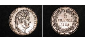 5 Franc Julimonarchie (1830-1848) / Frankreich Silber Louis-Philippe I (1773 -1850)