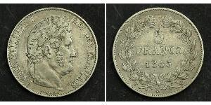 5 Franc Julimonarchie (1830-1848) / Frankreich Silber Louis-Philippe I (1773 -1850)