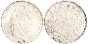 5 Franc Julimonarchie (1830-1848) / Frankreich Silber Louis-Philippe I (1773 -1850)