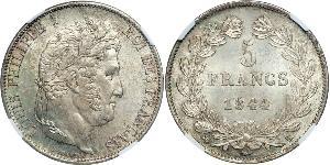 5 Franc Julimonarchie (1830-1848) / Frankreich Silber Louis-Philippe I (1773 -1850)