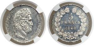 5 Franc Julimonarchie (1830-1848) / Frankreich Silber Louis-Philippe I (1773 -1850)