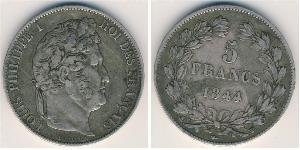 5 Franc Julimonarchie (1830-1848) / Frankreich Silber Louis-Philippe I (1773 -1850)