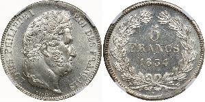 5 Franc Julimonarchie (1830-1848) / Frankreich Silber Louis-Philippe I (1773 -1850)