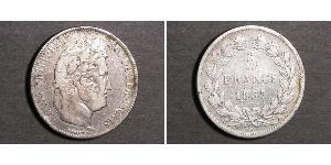 5 Franc Julimonarchie (1830-1848) / Frankreich Silber Louis-Philippe I (1773 -1850)