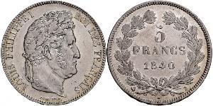 5 Franc Julimonarchie (1830-1848) / Frankreich Silber Louis-Philippe I (1773 -1850)