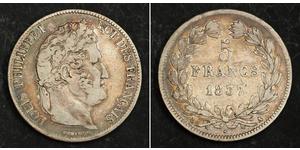 5 Franc Julimonarchie (1830-1848) / Frankreich Silber Louis-Philippe I (1773 -1850)