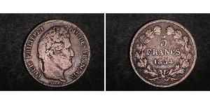 5 Franc Julimonarchie (1830-1848) / Frankreich Silber Louis-Philippe I (1773 -1850)