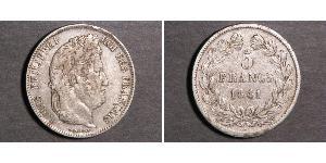 5 Franc Julimonarchie (1830-1848) / Frankreich Silber Louis-Philippe I (1773 -1850)