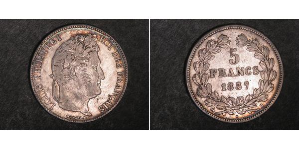 5 Franc Julimonarchie (1830-1848) / Frankreich Silber Louis-Philippe I (1773 -1850)