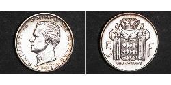 5 Franc Monaco Silber Rainier III. (Monaco)