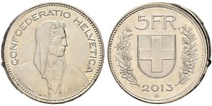 5 Franc Schweiz Silber 