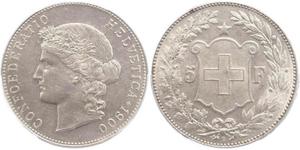 5 Franc Schweiz Silber 