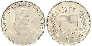 5 Franc Schweiz Silber 