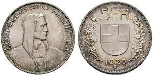5 Franc Schweiz Silber 