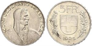 5 Franc Schweiz Silber 