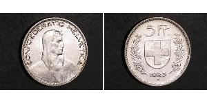 5 Franc Schweiz Silber 