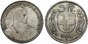 5 Franc Schweiz Silber 