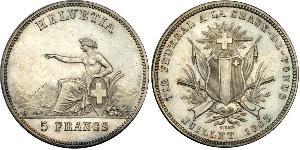 5 Franc Schweiz Silber 