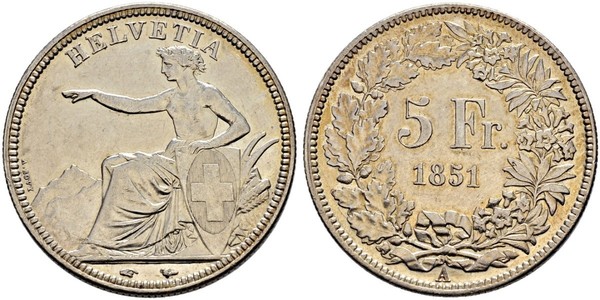5 Franc Schweiz Silber 