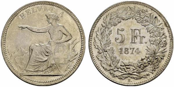5 Franc Schweiz Silber 
