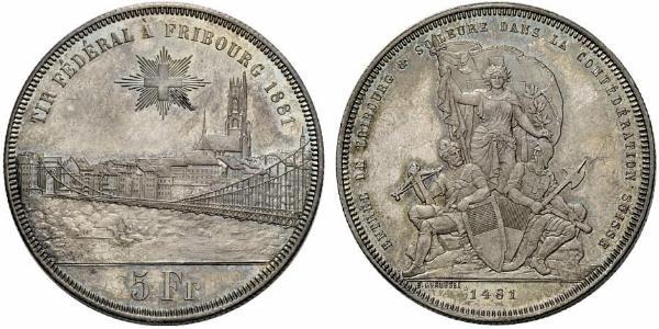 5 Franc Schweiz Silber 