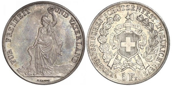 5 Franc Schweiz Silber 