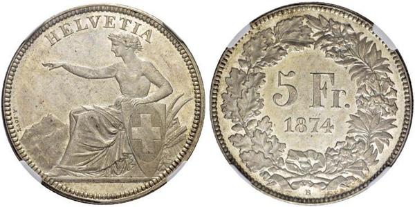 5 Franc Schweiz Silber 