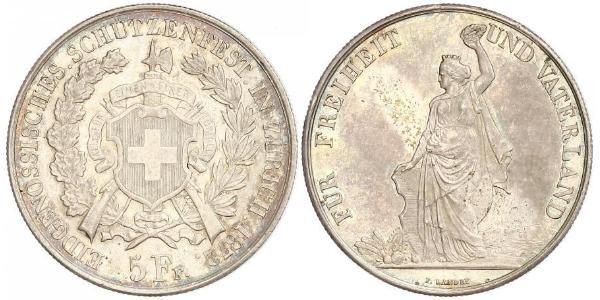5 Franc Schweiz Silber 