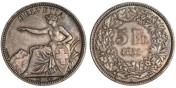 5 Franc Schweiz Silber 