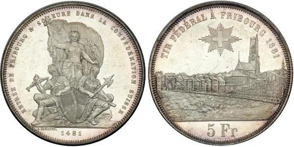 5 Franc Schweiz Silber 